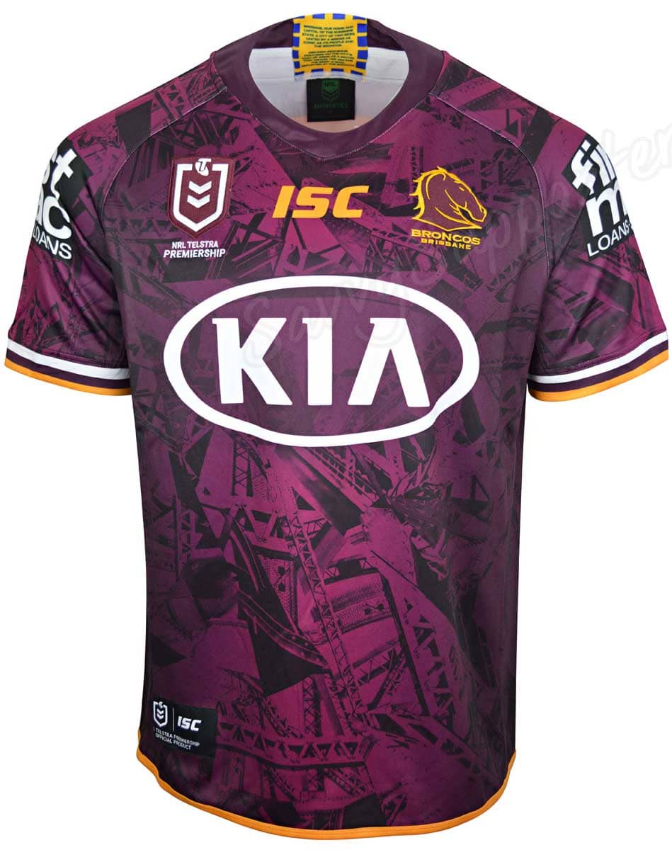 Brisbane Broncos NRL Mens Alternate Jersey