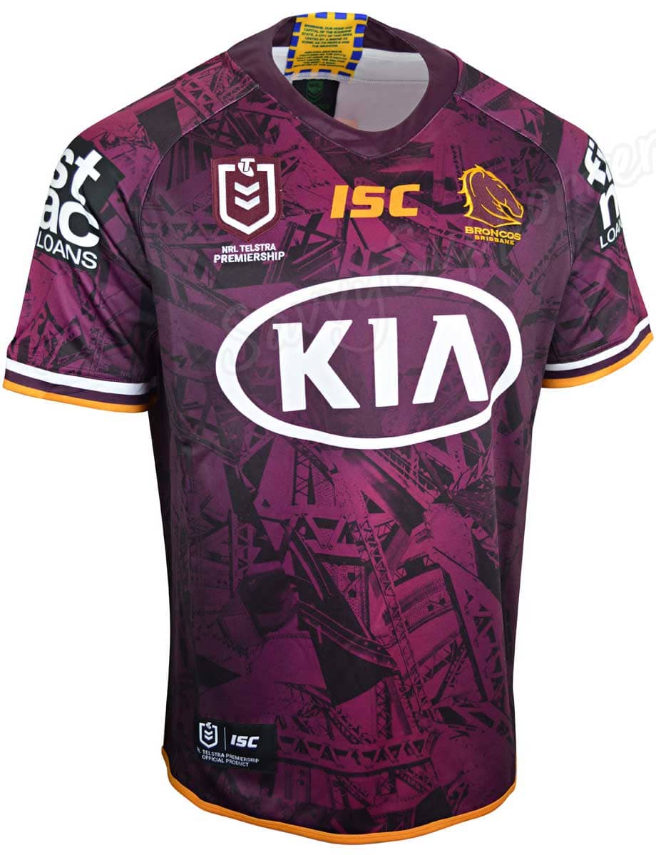 Brisbane Broncos NRL Mens Alternate Jersey