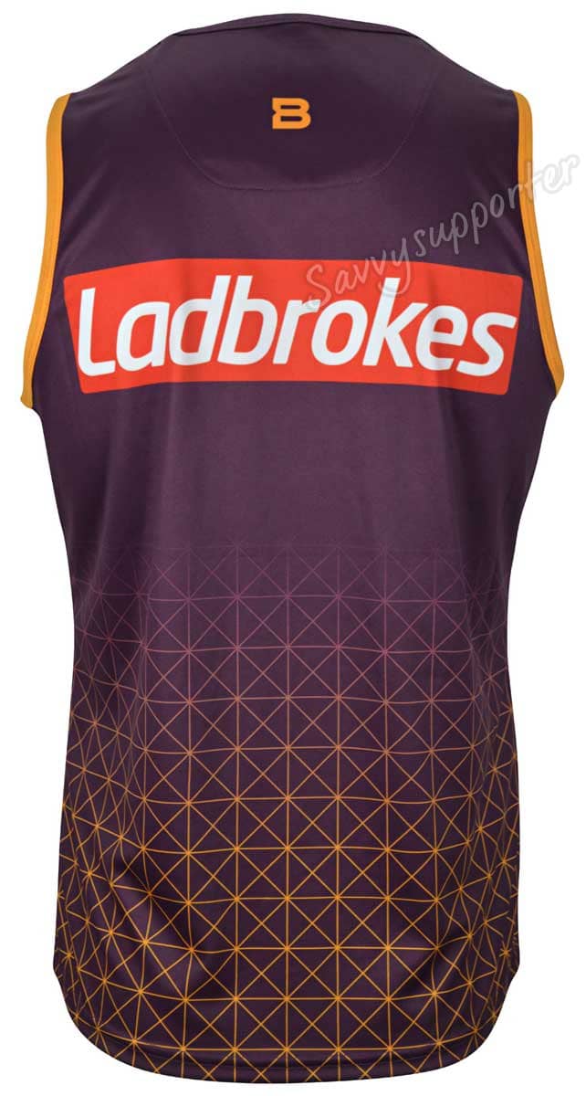 Brisbane Broncos NRL Mens Maroon Training Singlet Brisbane Broncos NRL Mens Maroon Training Singlet