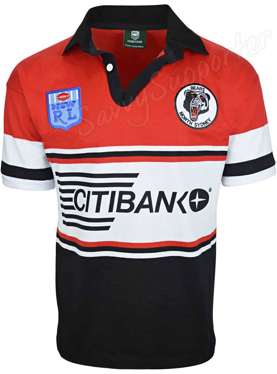 North Sydney Bears 1994 CitiBank Retro Jersey