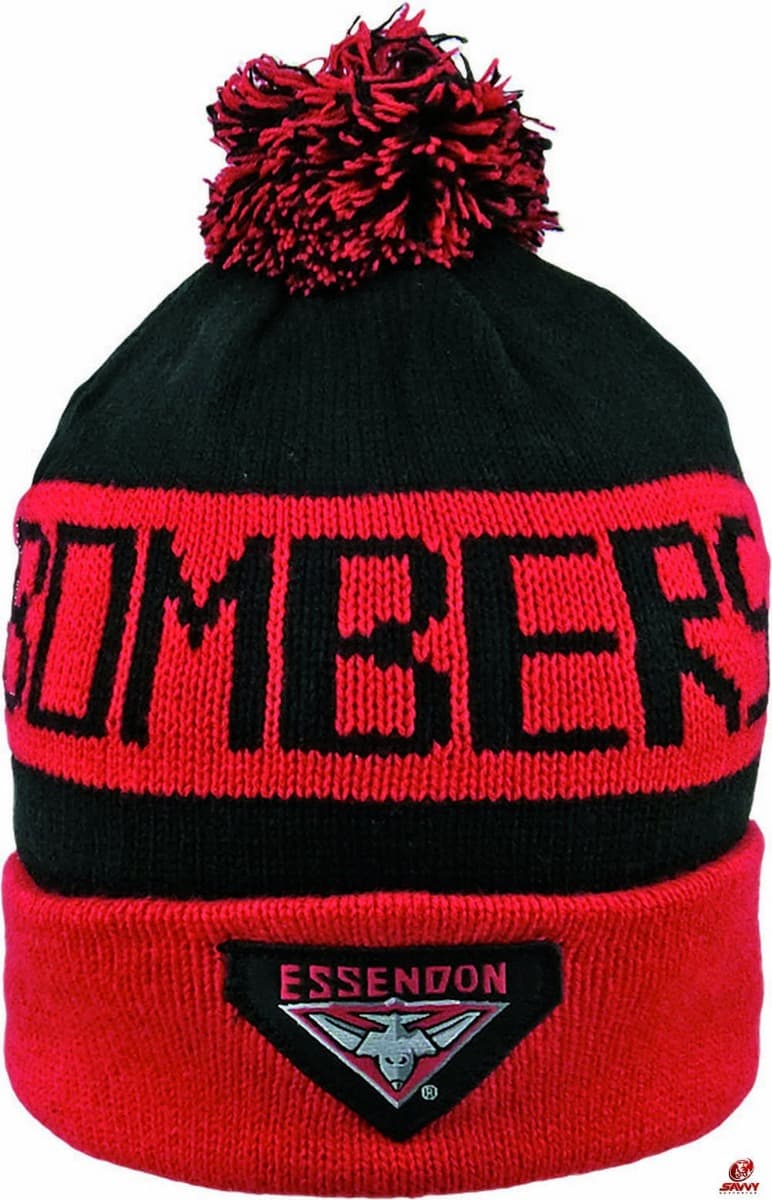Essendon Bombers AFL Bar Beanie Essendon Bombers AFL Bar Beanie
