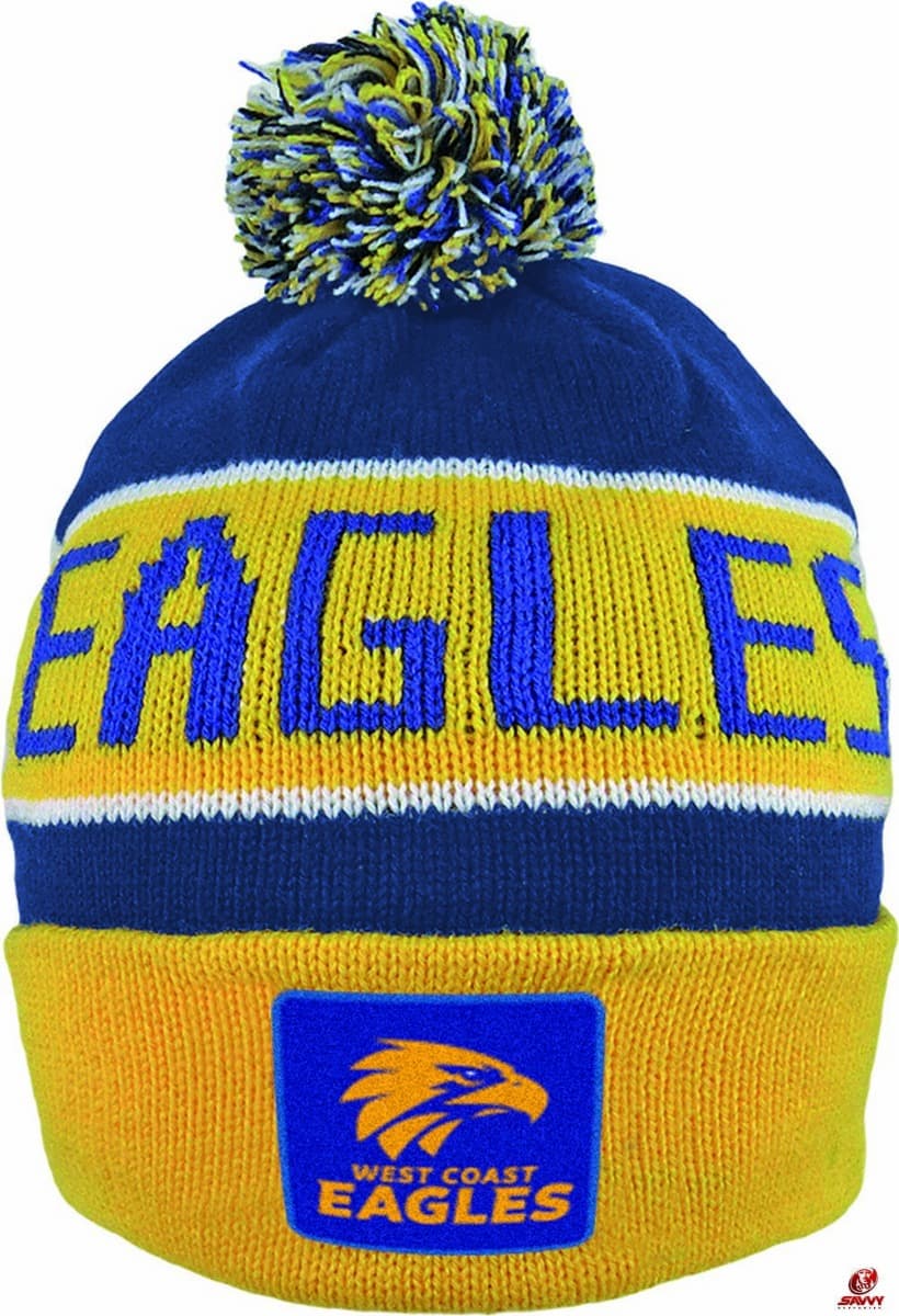 West Coast Eagles AFL Bar Beanie