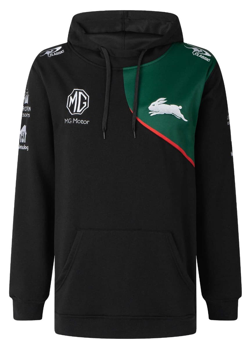 South Sydney Rabbitohs 2023 NRL Mens Black Pullover Hoodie South Sydney Rabbitohs 2023 NRL Mens Black Pullover Hoodie