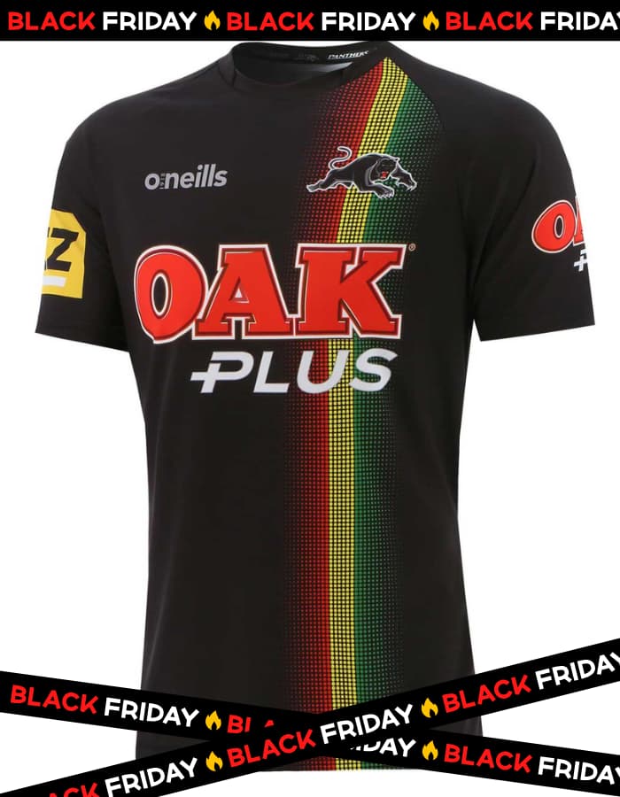Penrith Panthers NRL Mens Black Training Shirt