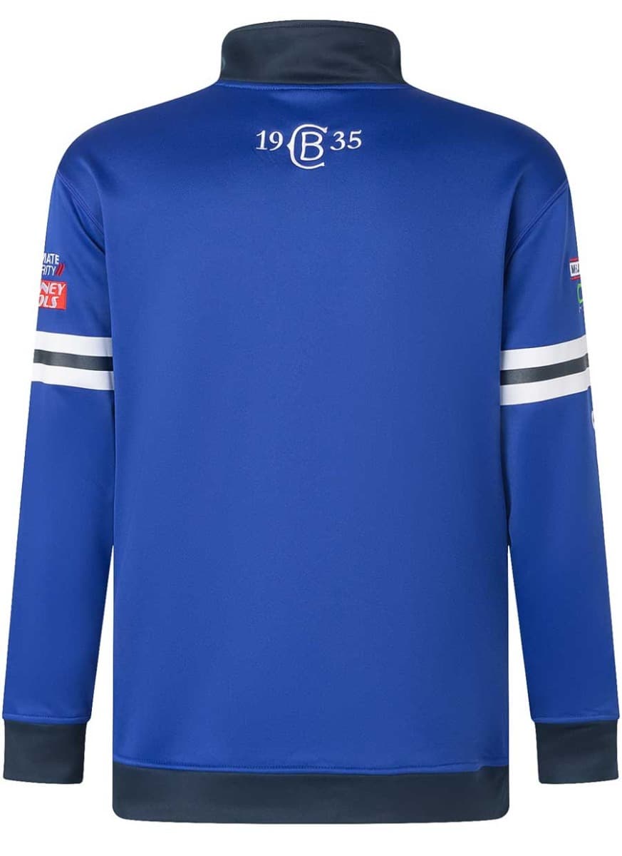 Canterbury Bulldogs NRL Mens 1/4 Zip Warm Up Fleece