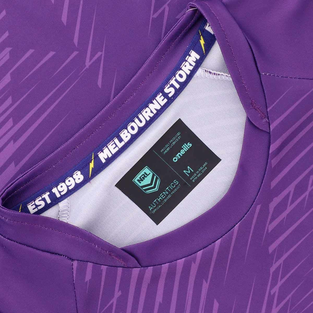 Melbourne Storm 2025 NRL Mens Purple Training Shirt