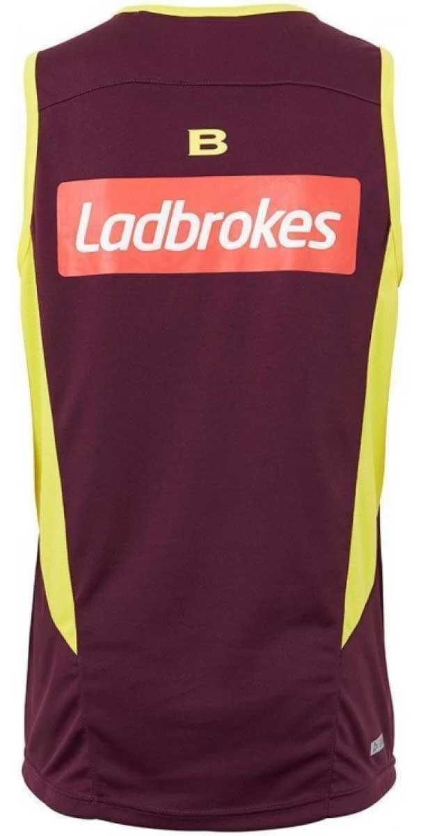 Brisbane Broncos NRL Mens Maroon Training Singlet Brisbane Broncos NRL Mens Maroon Training Singlet