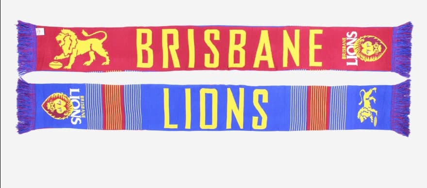 Brisbane Lions AFL Adults Linebreak Scarf