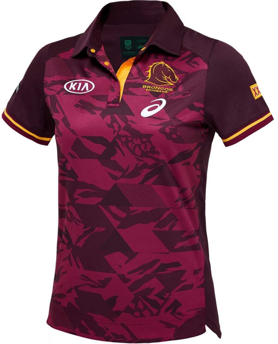 Brisbane Broncos Ladies Training Polo Shirt