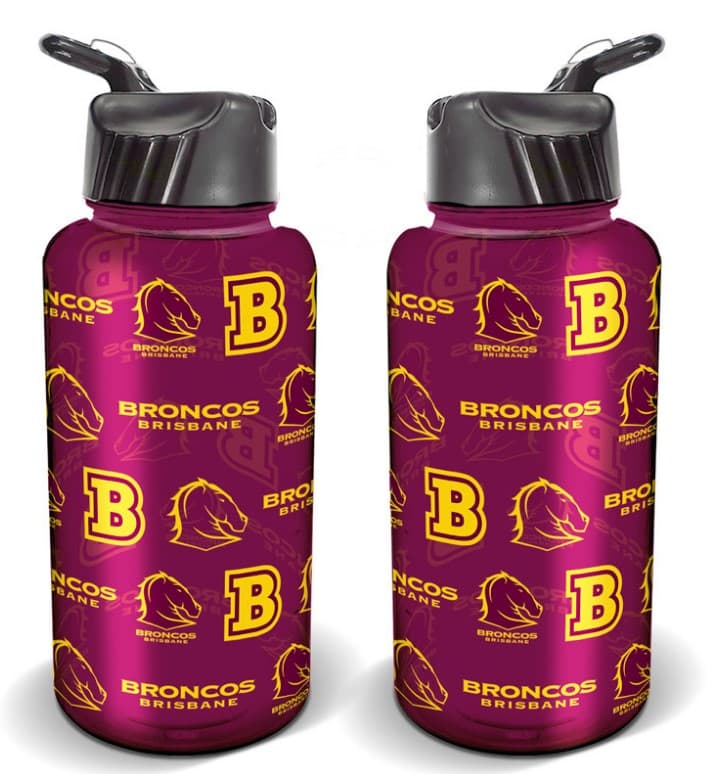 Brisbane Broncos NRL 1 Litre Flip Drink Bottle