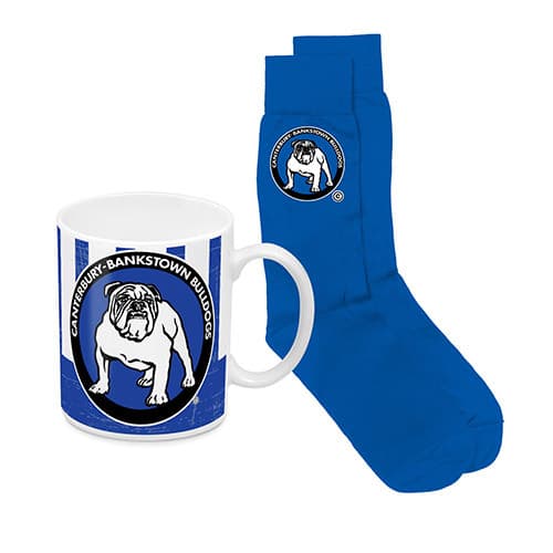 Canterbury Bulldogs NRL Heritage Mug and Sock Pack Canterbury Bulldogs NRL Heritage Mug and Sock Pack