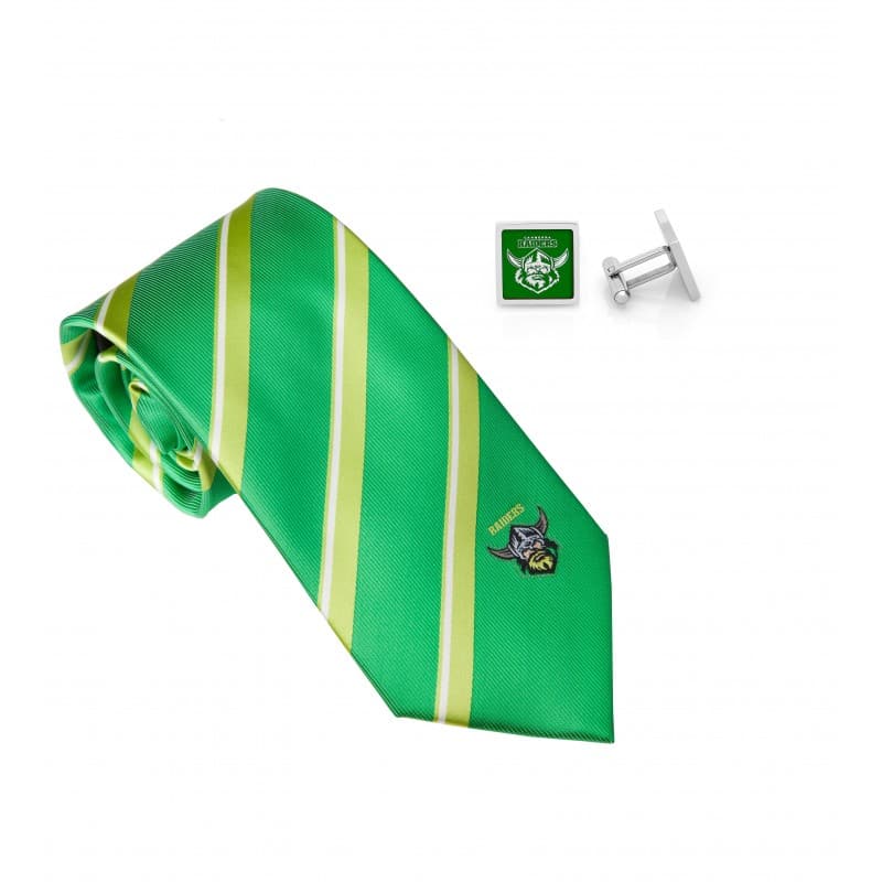 Canberra Raiders NRL Cuff Links and Tie Gift Set