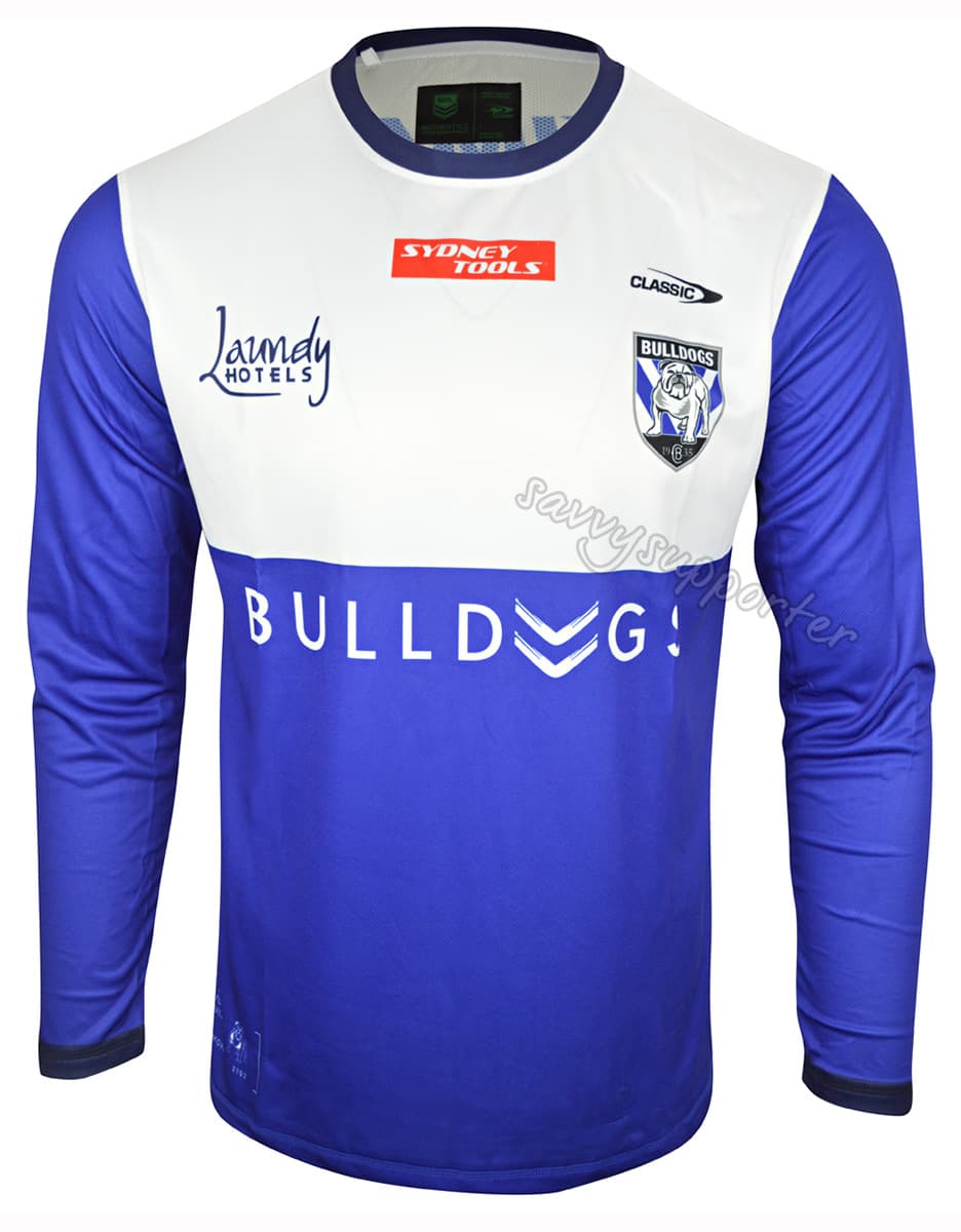 Canterbury Bulldogs NRL Mens Long Sleeve Training Shirt