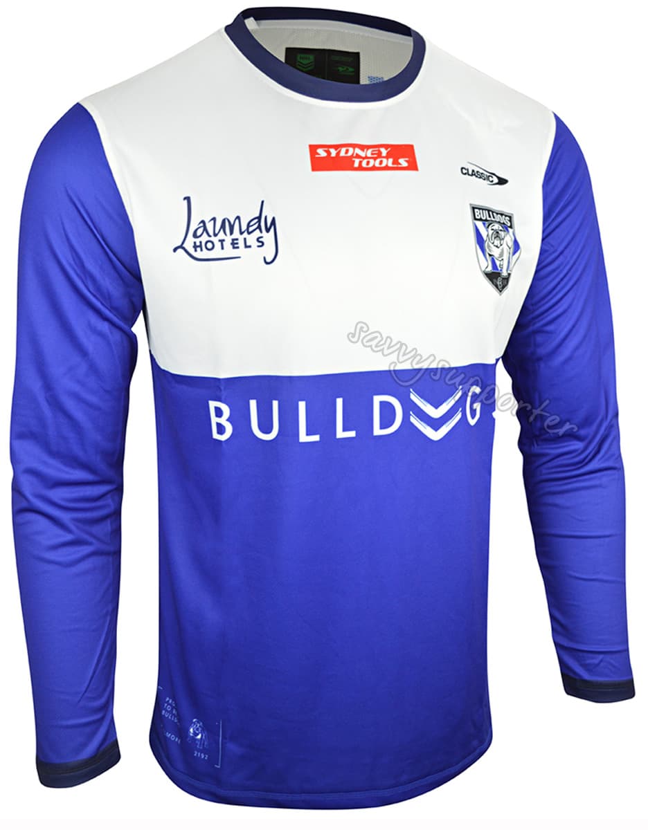 Canterbury Bulldogs NRL Mens Long Sleeve Training Shirt