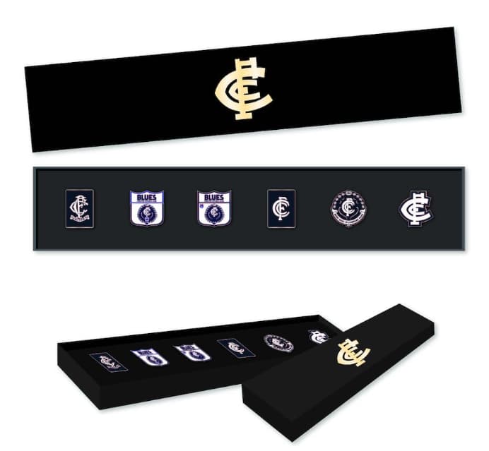 Carlton Blues AFL 6 Pin Logo Set Carlton Blues AFL 6 Pin Logo Set