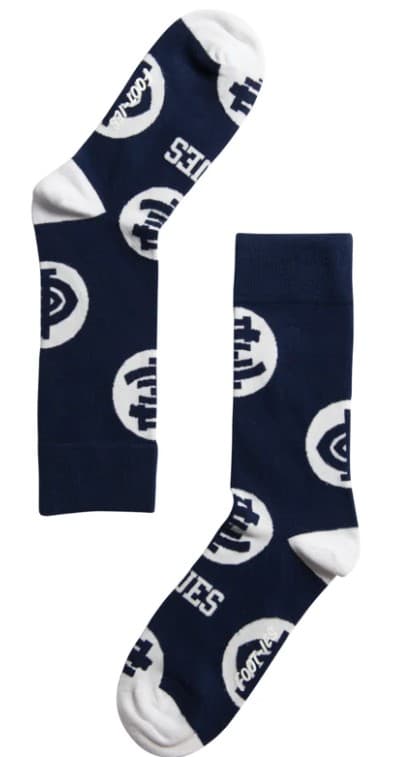 Carlton Blues AFL Adults Logo Dots Socks
