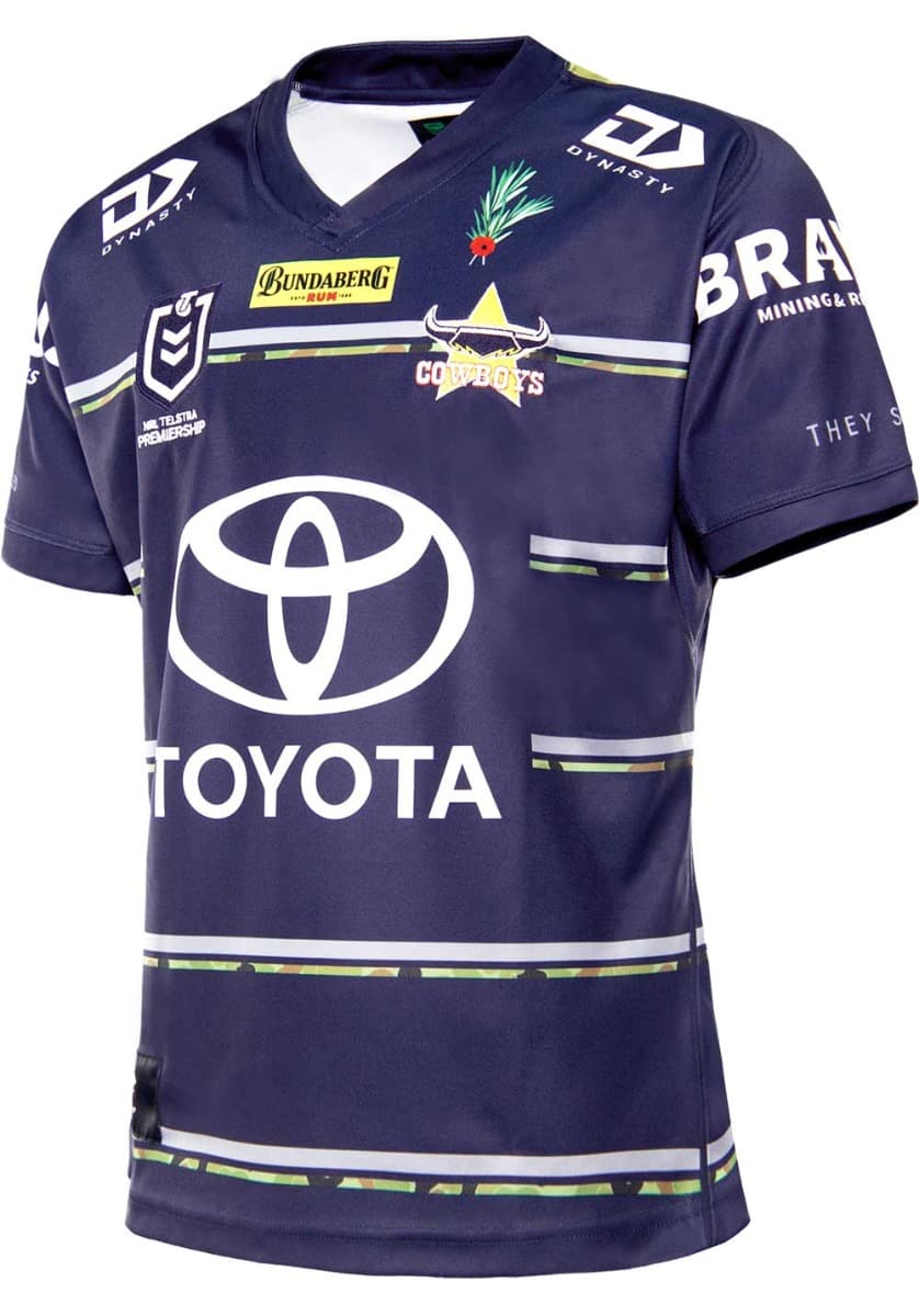North Queensland Cowboys NRL Mens Anzac Defence Jersey North Queensland Cowboys NRL Mens Anzac Defence Jersey