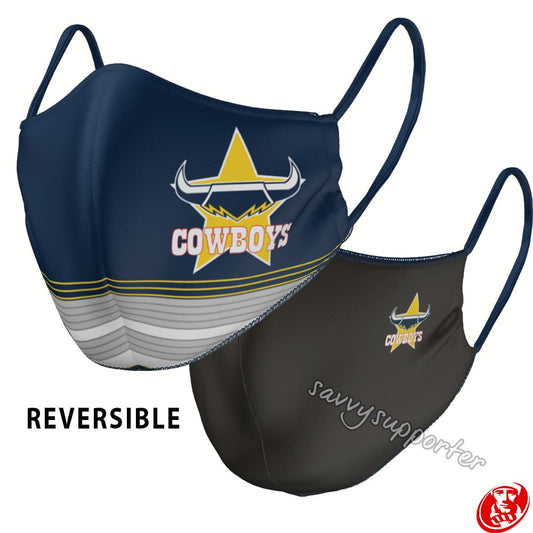 North Queensland Cowboys NRL Reversible Face Mask North Queensland Cowboys NRL Reversible Face Mask