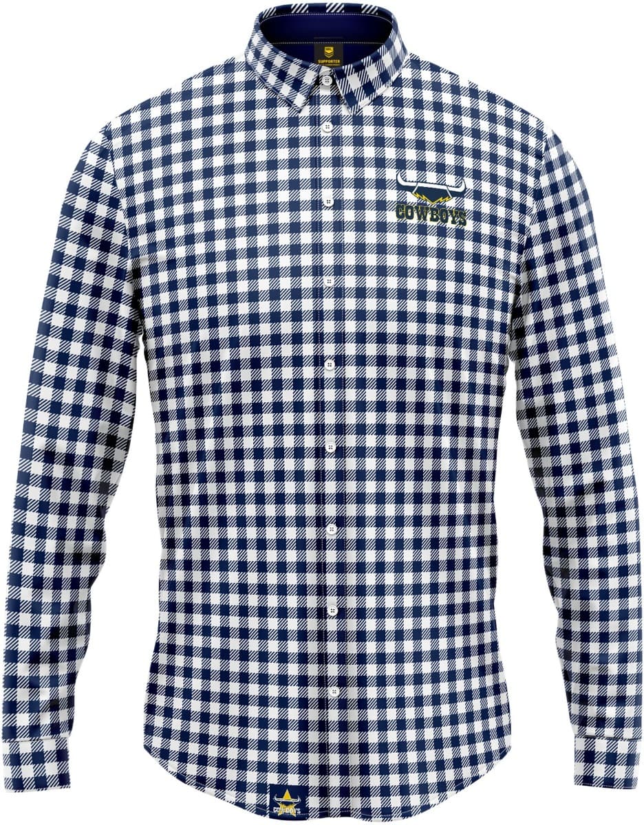 North Queensland Cowboys NRL Mens Dawson Business Shirt North Queensland Cowboys NRL Mens Dawson Business Shirt