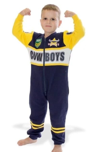 North Queensland Cowboys NRL Kids Youth Footysuit Size 4 & 6