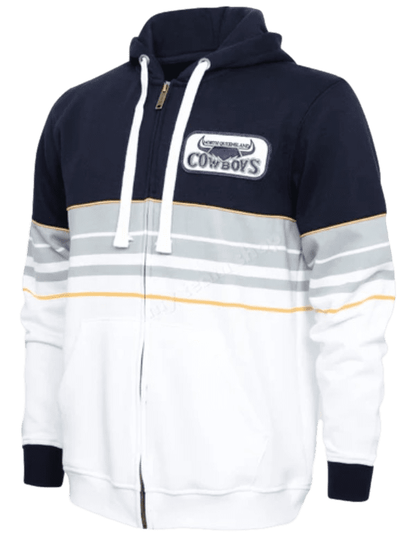 North Queensland Cowboys NRL Mens Retro Zip Hoodie