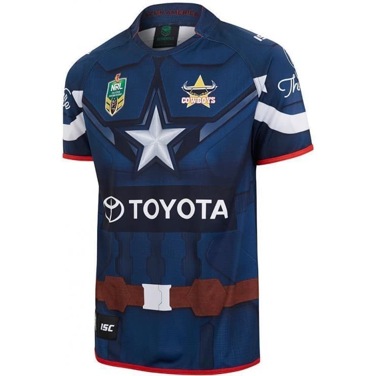 North Queensland Cowboys Ladies Captain America Marvel Jersey