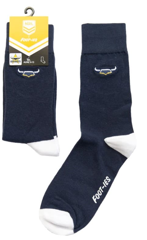North Queensland Cowboys NRL Adults Small Embroidery Socks North Queensland Cowboys NRL Adults Small Embroidery Socks