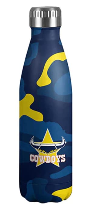 North Queensland Cowboys NRL Stainless Steel Wrap Bottle North Queensland Cowboys NRL Stainless Steel Wrap Bottle