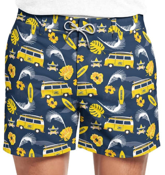 North Queensland Cowboys NRL Mens Hawaiian Shorts North Queensland Cowboys NRL Mens Hawaiian Shorts