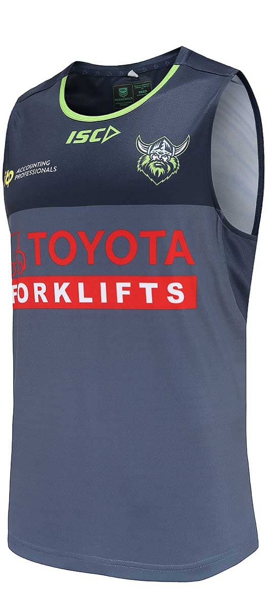 Canberra Raiders NRL Mens Steel Training Singlet