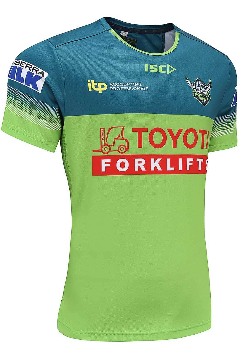 Canberra Raiders NRL Mens Green Training Shirt