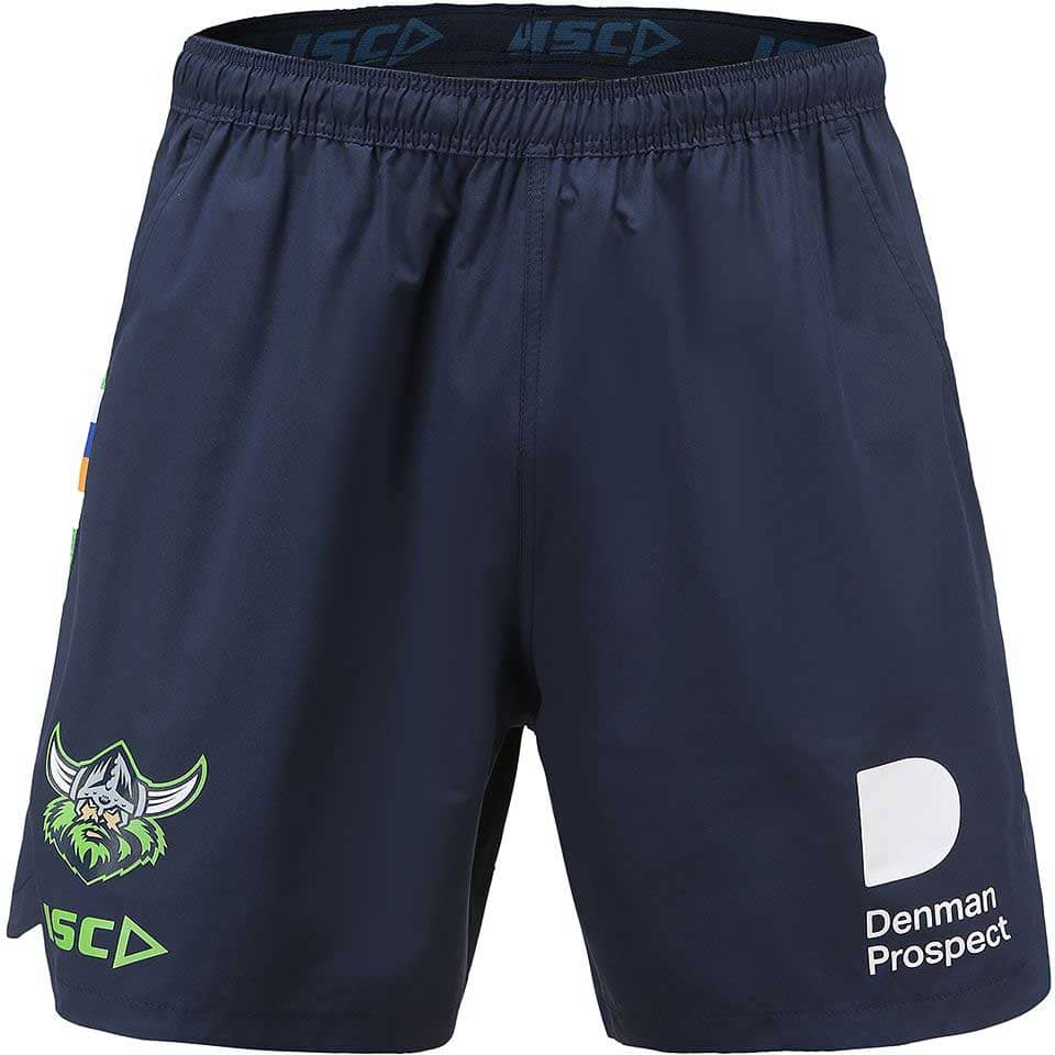 Canberra Raiders NRL Mens Navy Green Training Shorts