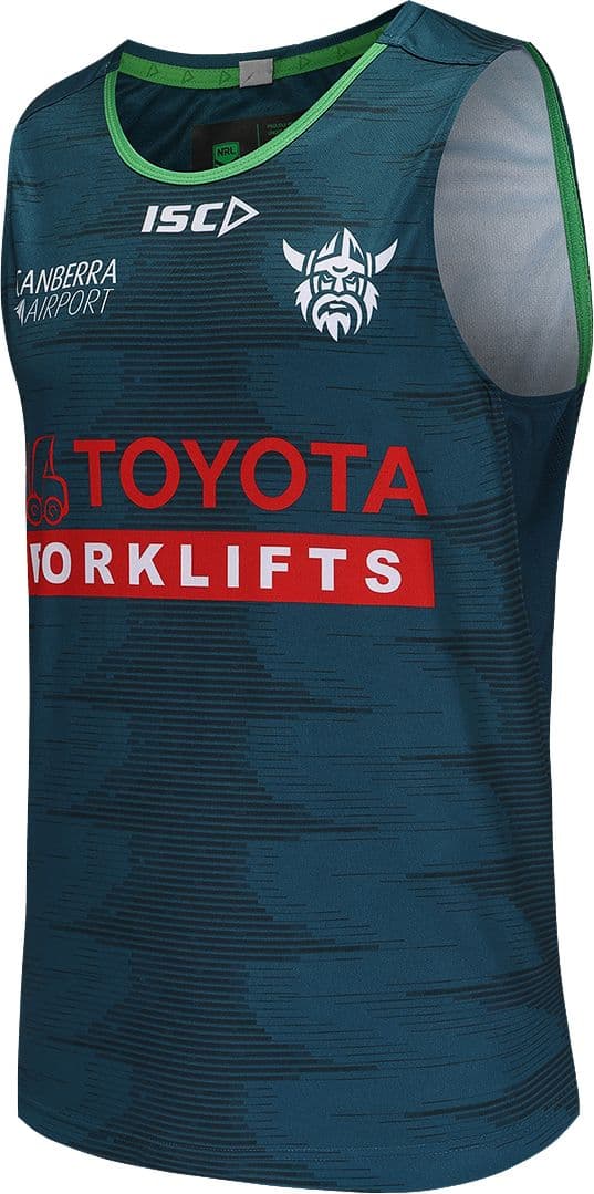 Canberra Raiders 2025 NRL Mens Jungle Training Singlet