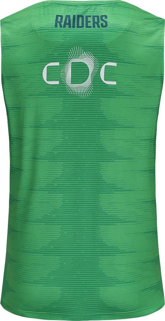 Canberra Raiders 2025 NRL Mens Green Training Singlet