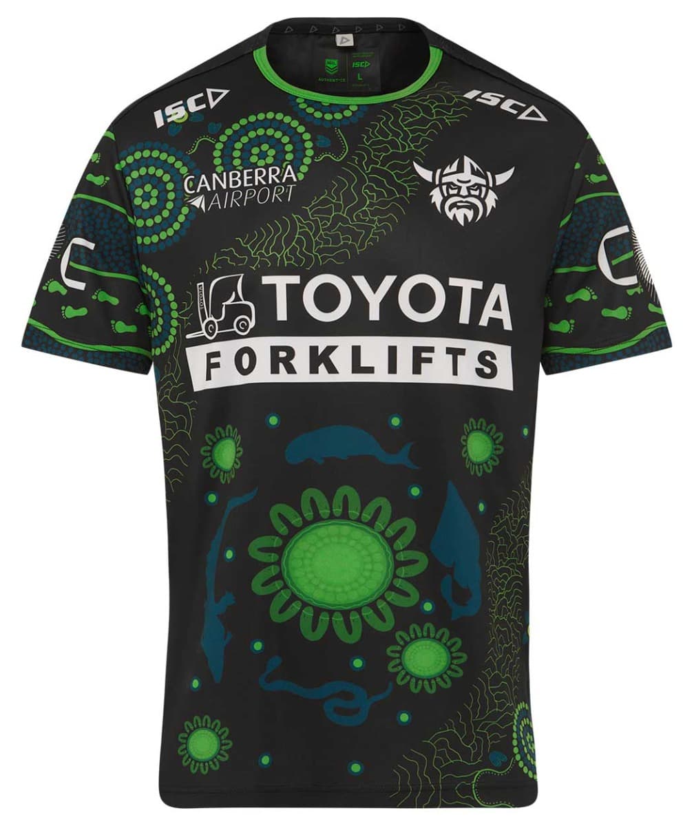 Canberra Raiders 2025 NRL Mens Indigenous Run Out Tee
