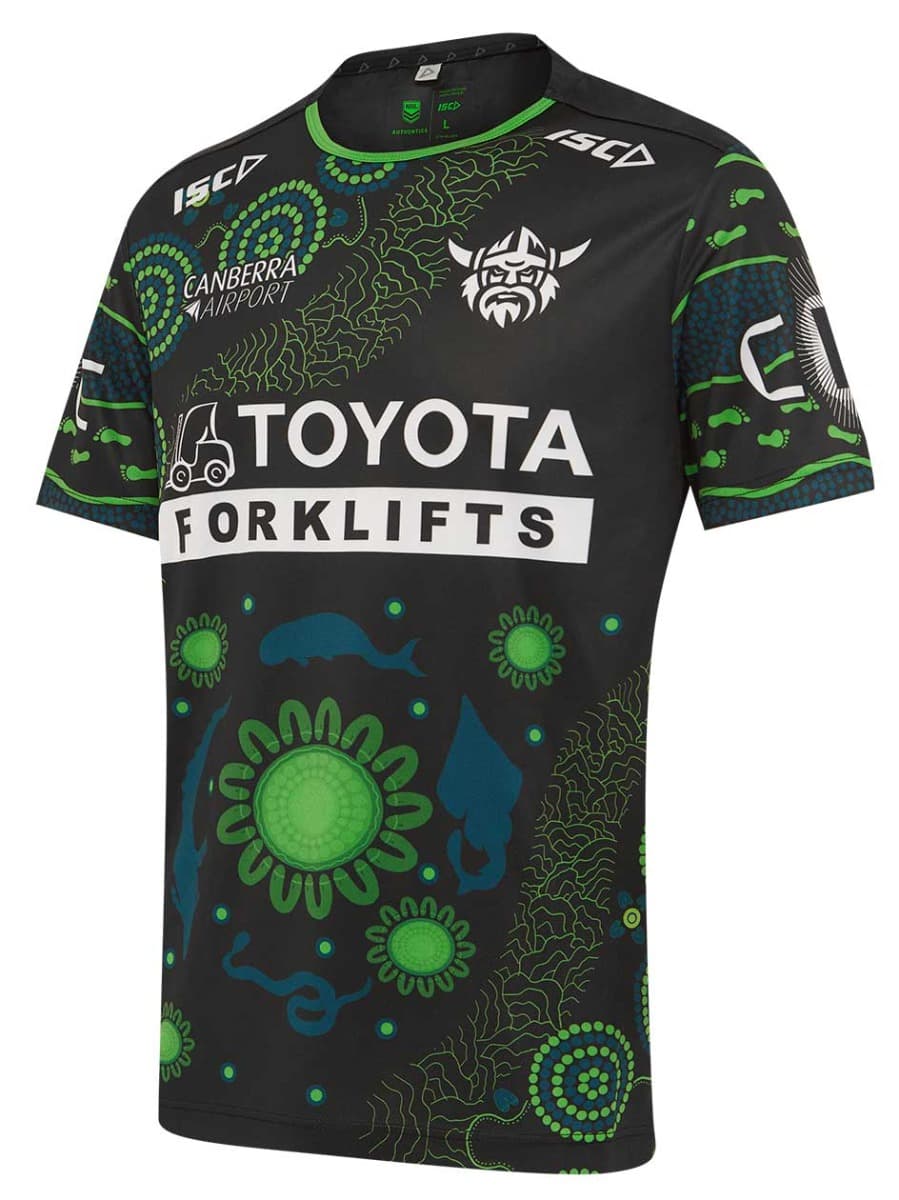 Canberra Raiders 2025 NRL Mens Indigenous Run Out Tee