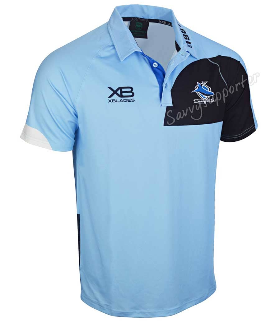 Cronulla Sharks Sky Media Polo Shirt