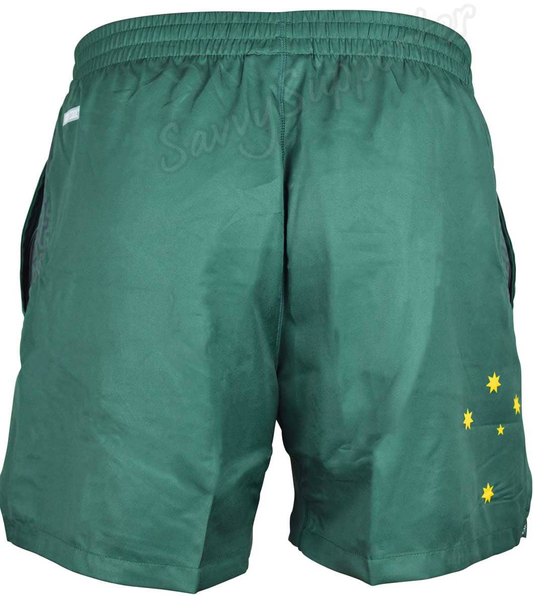 Australian Kangaroos 2024 NRL Mens Green Gym Shorts