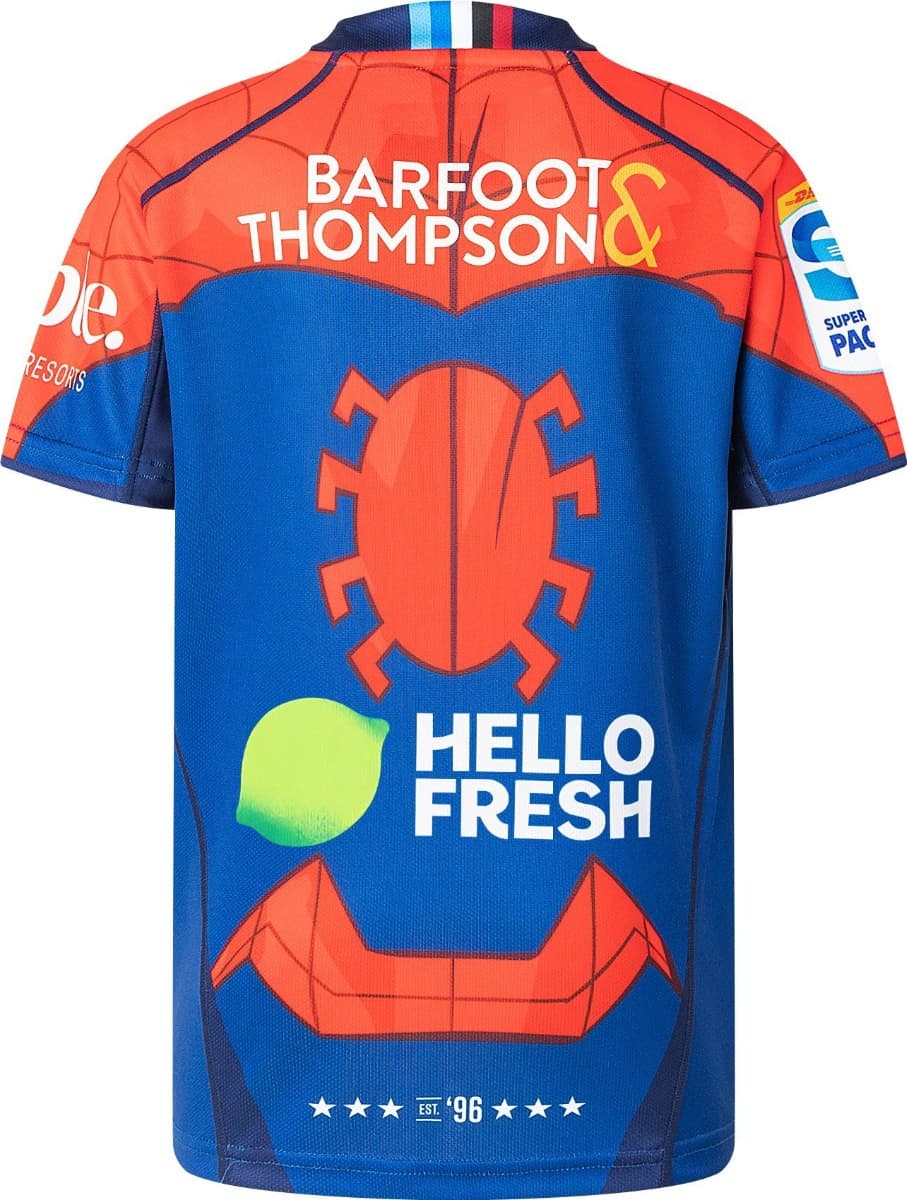 Auckland Blues 2025 Rugby Union Mens Spiderman Playing Socks