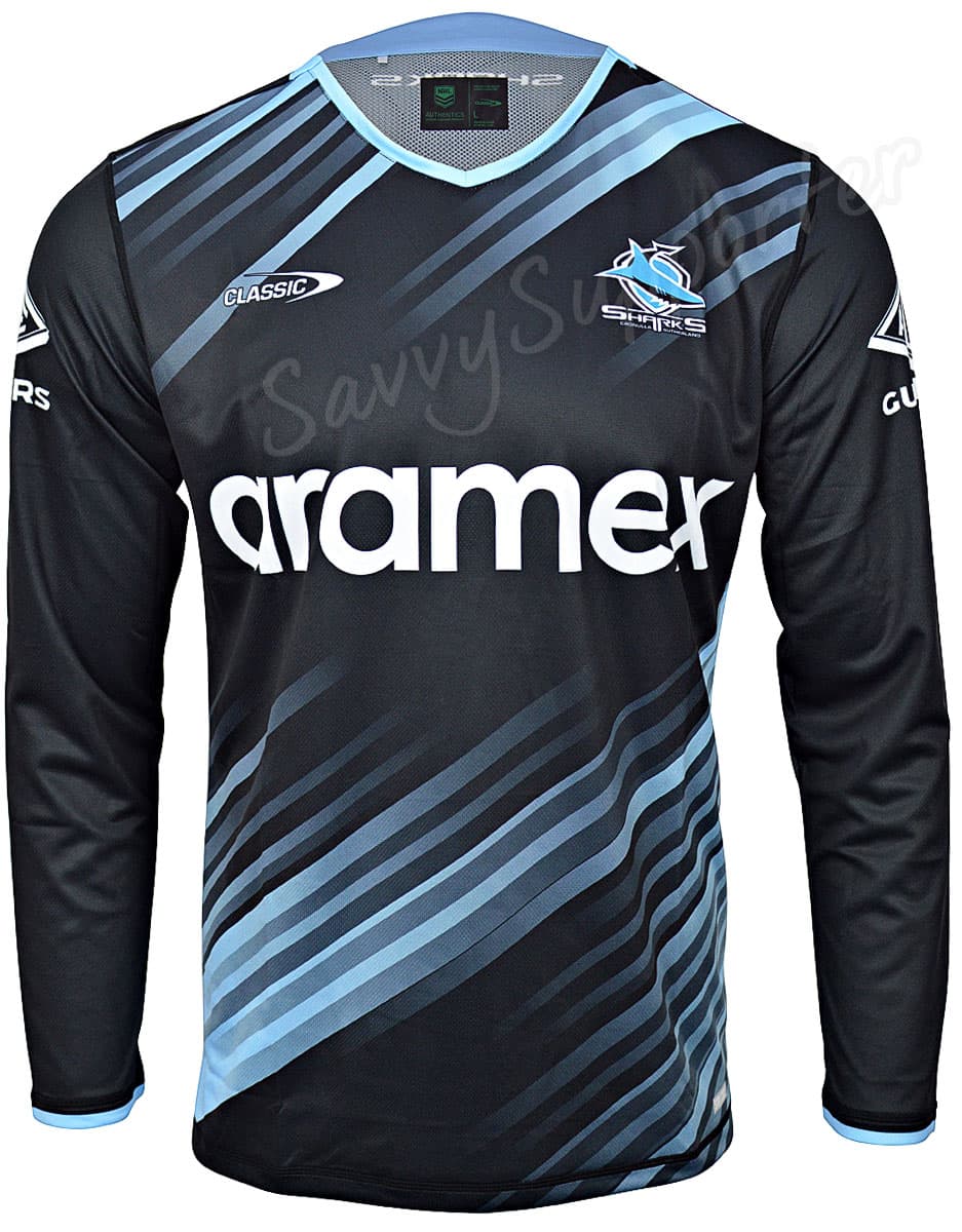 Cronulla Sharks 2024 NRL Mens Long Sleeve Training Shirt