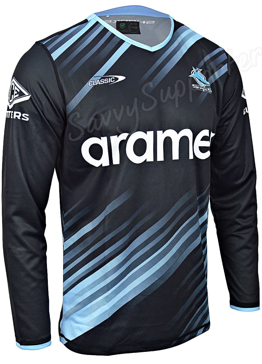 Cronulla Sharks 2024 NRL Mens Long Sleeve Training Shirt