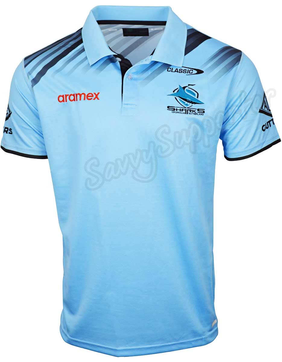 Cronulla Sharks 2024 NRL Mens Players Polo Shirt