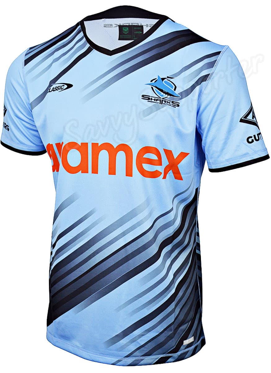 Cronulla Sharks 2024 NRL Mens Sky Training Shirt