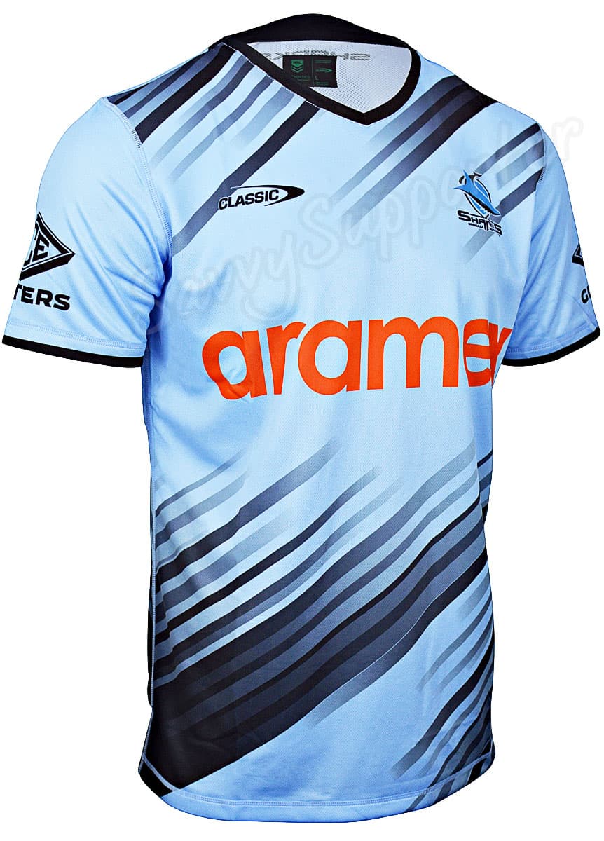 Cronulla Sharks 2024 NRL Mens Sky Training Shirt