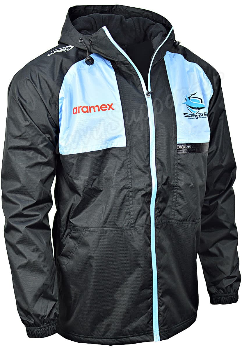 Cronulla Sharks 2024 NRL Mens Wet Weather Jacket