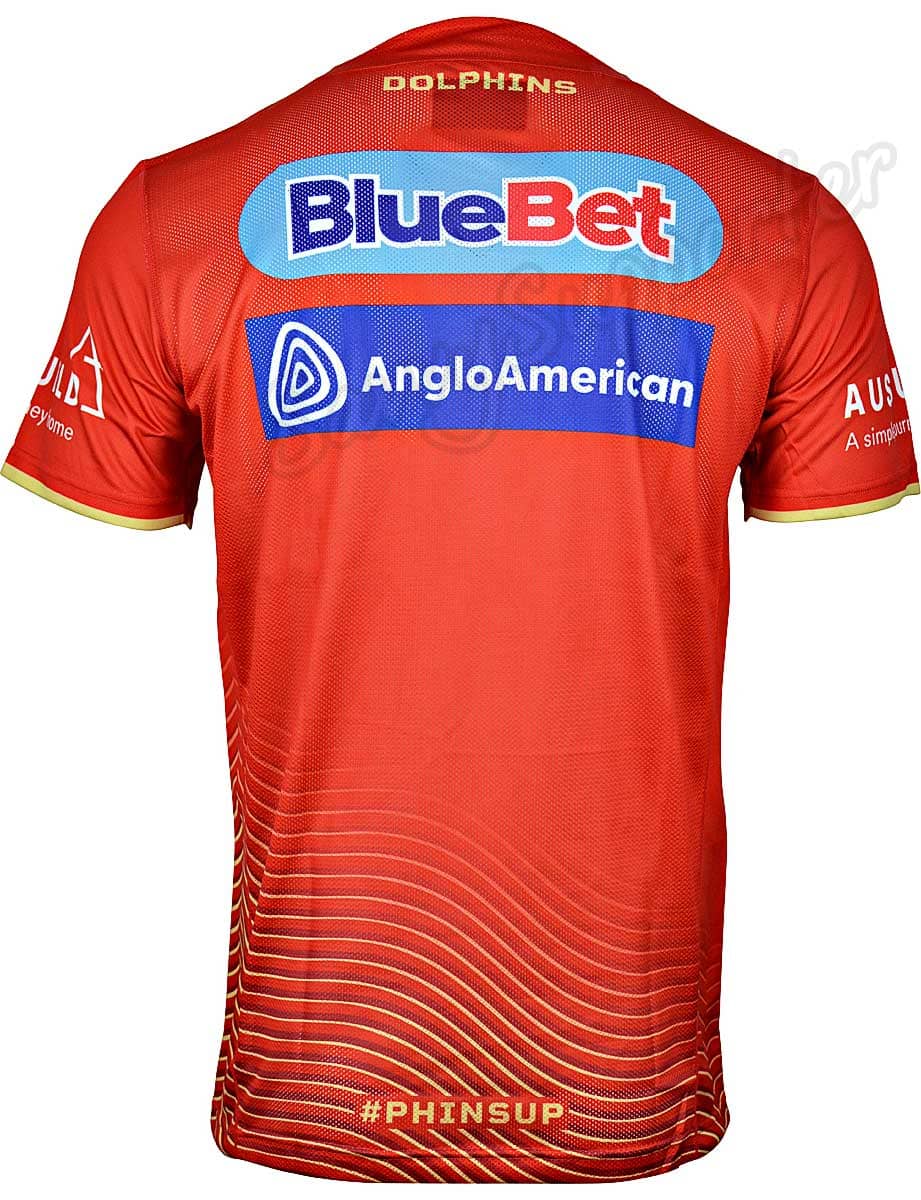 Redcliffe Dolphins 2024 NRL Mens Red Training Shirt