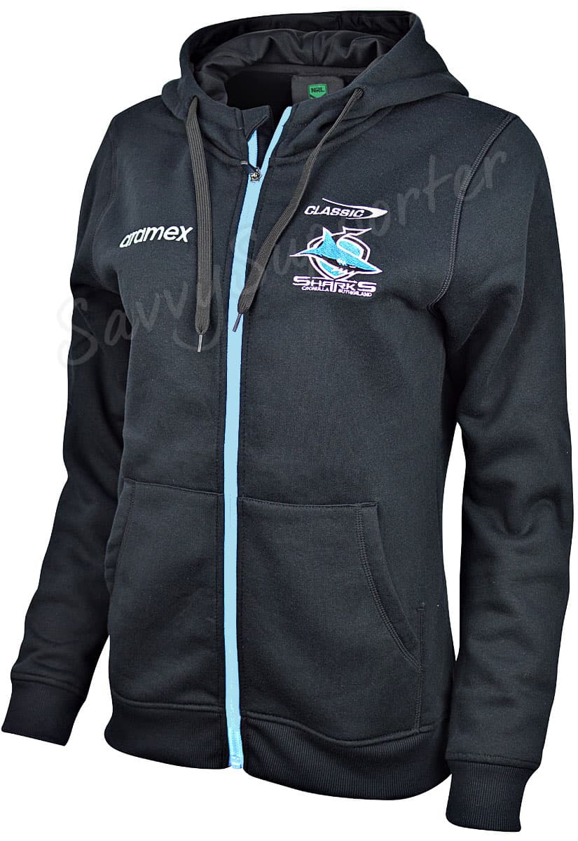 Cronulla Sharks 2024 NRL Ladies Full Zip Hoodie