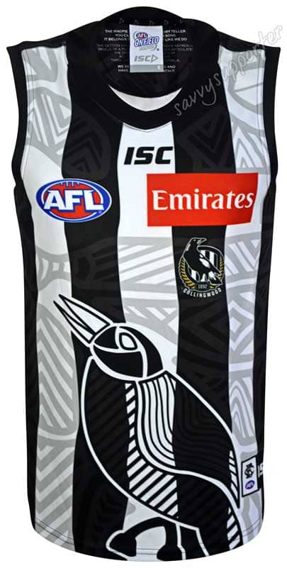 Collingwood Magpies AFL Mens Indigenous Guernsey