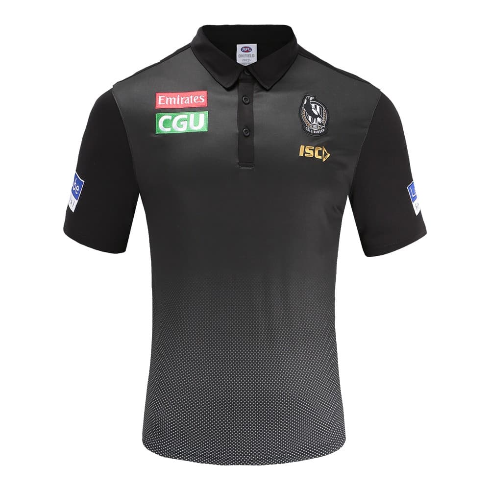Collingwood Magpies AFL Black Players Polo Shirt