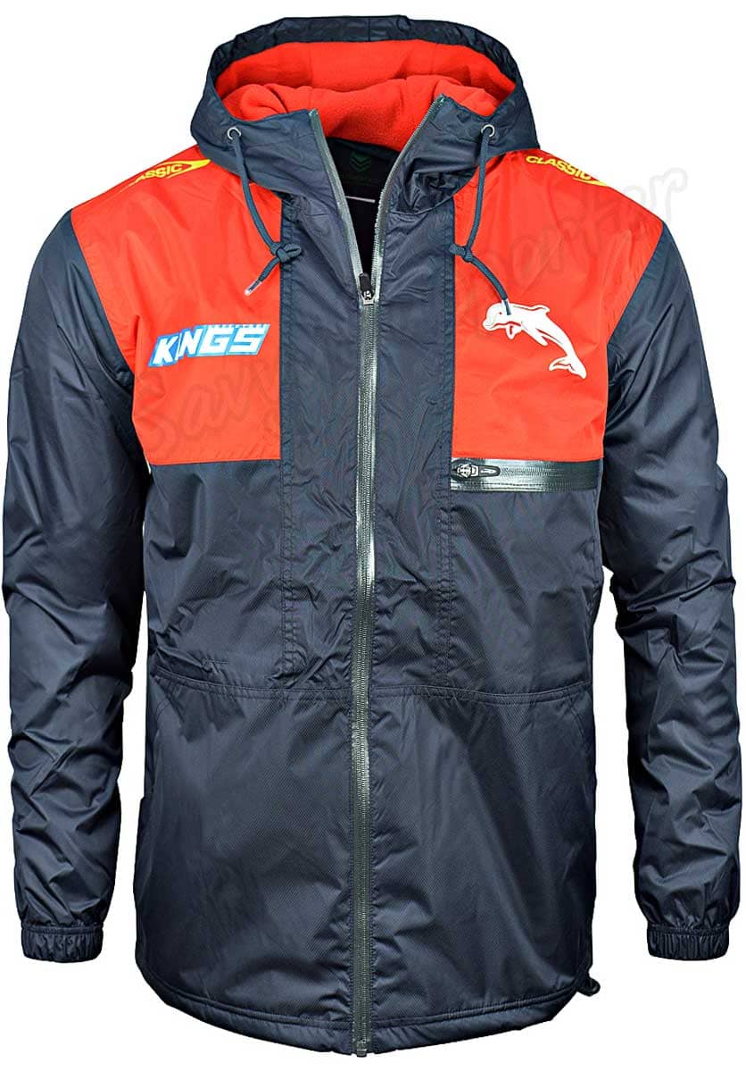 Redcliffe Dolphins 2024 NRL Mens Wet Weather Jacket